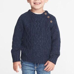 Old Navy Button-Neck Cable-Knit Sweater for Toddler Boys - 3T